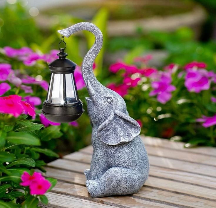 Goodeco Elephant Statue for Garden Decor with Gift Appeal